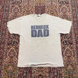 VTG 00s Mens Redneck Dad Graphic T Shirt XL Gray Short Sleeve Casual Tee